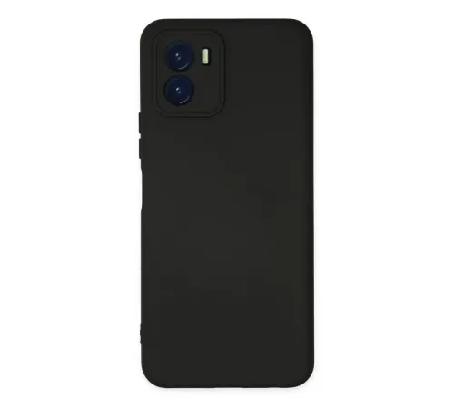 Vivo Y15S Kılıf Nano içi Kadife Silikon - Siyah