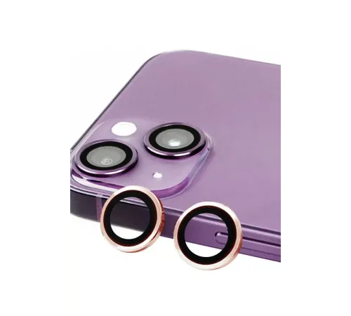 Apple iPhone 13 Raze Metal Kamera Lens - Pembe