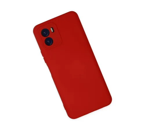 Vivo Y15S Kılıf Nano içi Kadife Silikon - Kırmızı