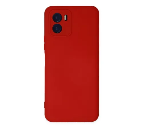 Vivo Y15S Kılıf Nano içi Kadife Silikon - Kırmızı