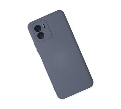 Vivo Y15S Kılıf Nano içi Kadife Silikon - Gri