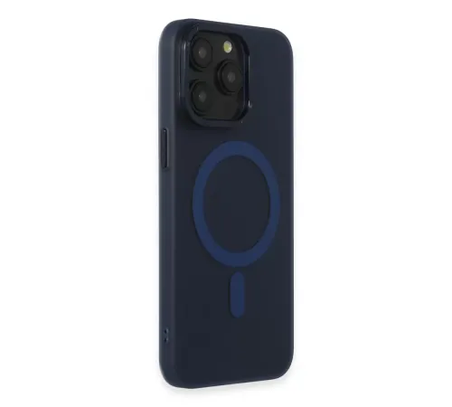 Apple iPhone 15 Pro Max Kılıf Lodos Magneticsafe Mat Kapak - Mavi