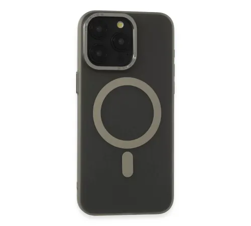 Apple iPhone 15 Pro Max Kılıf Lodos Magneticsafe Mat Kapak - Titan Gri