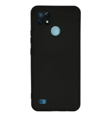 Realme C21 Kılıf Nano içi Kadife Silikon - Siyah