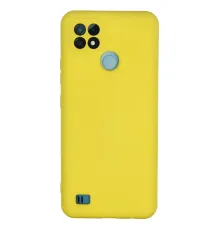 Realme C21 Kılıf Nano içi Kadife Silikon - Sarı