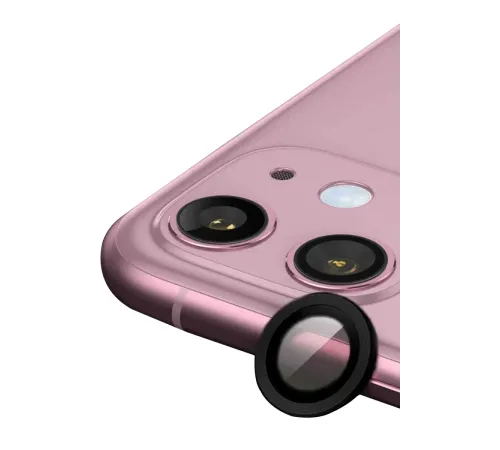 Apple iPhone 11 Raze Metal Kamera Lens - Siyah