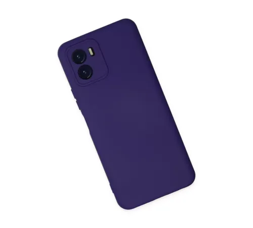 Vivo Y15S Kılıf Nano içi Kadife Silikon - Mor