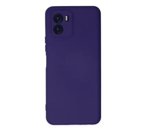 Vivo Y15S Kılıf Nano içi Kadife Silikon - Mor