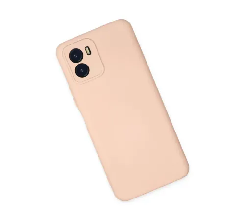 Vivo Y15S Kılıf Nano içi Kadife Silikon - Pudra