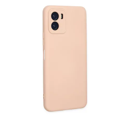 Vivo Y15S Kılıf Nano içi Kadife Silikon - Pudra