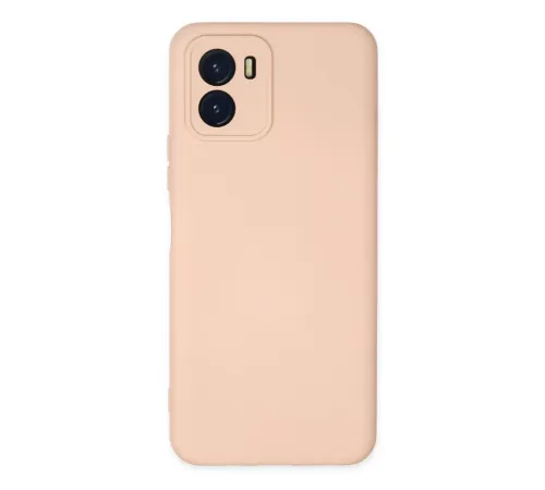 Vivo Y15S Kılıf Nano içi Kadife Silikon - Pudra