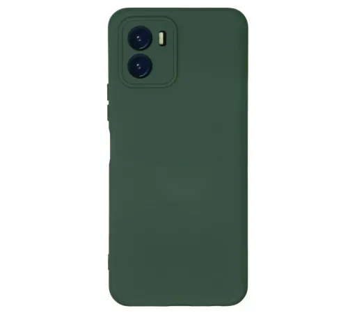 Vivo Y15S Kılıf Nano içi Kadife Silikon - Koyu Yeşil