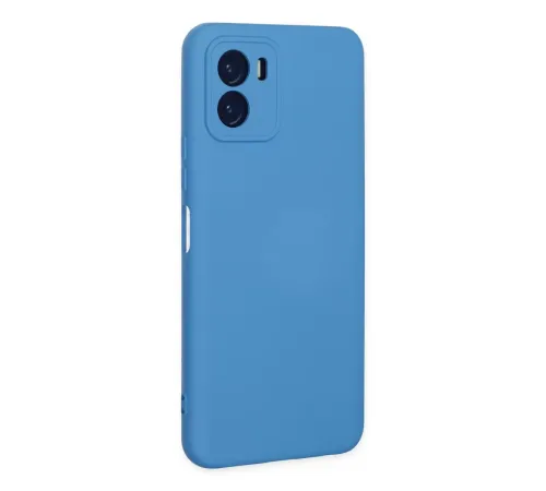 Vivo Y15S Kılıf Nano içi Kadife Silikon - Mavi