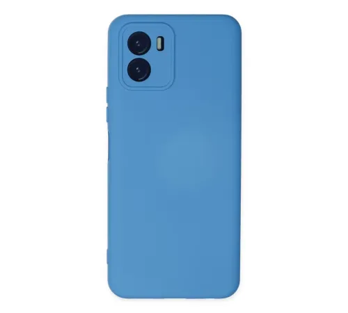 Vivo Y15S Kılıf Nano içi Kadife Silikon - Mavi