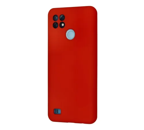 Realme C21 Kılıf Nano içi Kadife Silikon - Kırmızı
