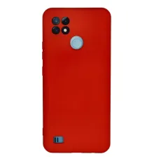 Realme C21 Kılıf Nano içi Kadife Silikon - Kırmızı