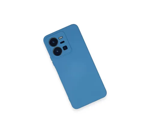 Vivo Y35 Kılıf Nano içi Kadife Silikon - Mavi
