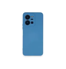 Vivo Y35 Kılıf Nano içi Kadife Silikon - Mavi