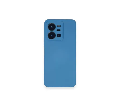 Vivo Y35 Kılıf Nano içi Kadife Silikon - Mavi
