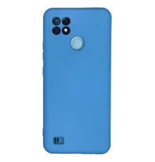 Realme C21 Kılıf Nano içi Kadife Silikon - Mavi