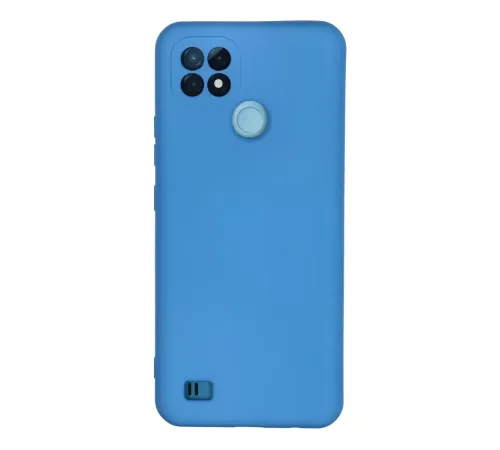 Realme C21 Kılıf Nano içi Kadife Silikon - Mavi