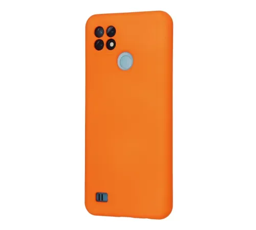 Realme C21 Kılıf Nano içi Kadife Silikon - Turuncu