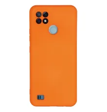 Realme C21 Kılıf Nano içi Kadife Silikon - Turuncu