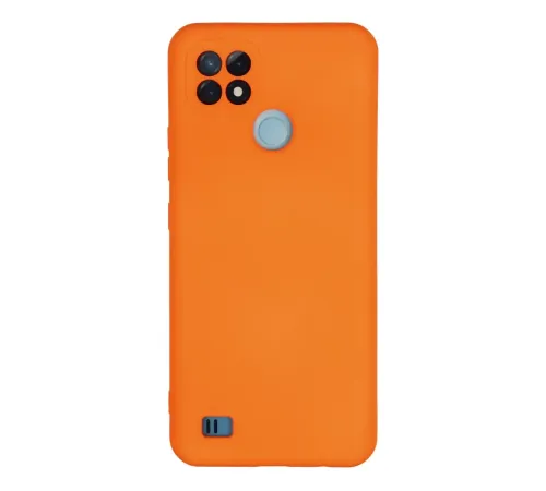 Realme C21 Kılıf Nano içi Kadife Silikon - Turuncu