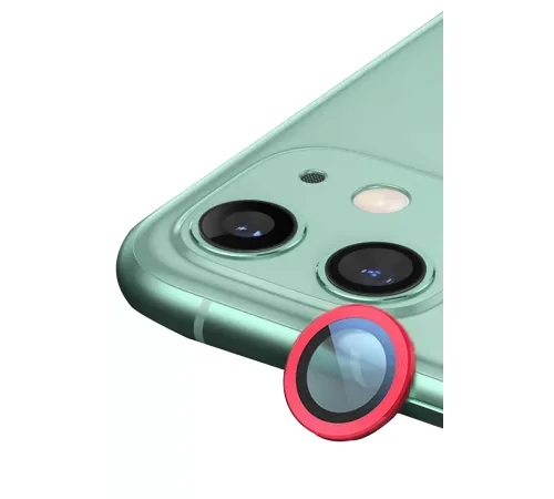 Apple iPhone 11 Raze Metal Kamera Lens - Kırmızı