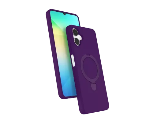 Samsung Galaxy A06 Regal Magsafe Standlı Kapak - Derin Mor