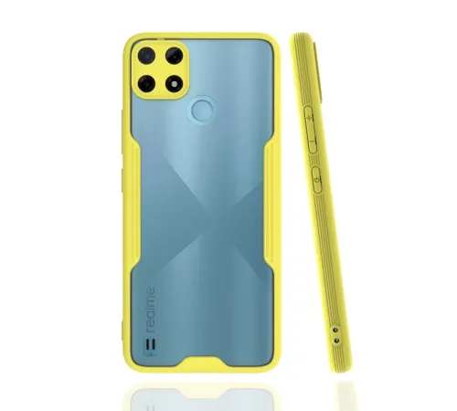 Realme C25Y Kılıf Platin Silikon - Sarı