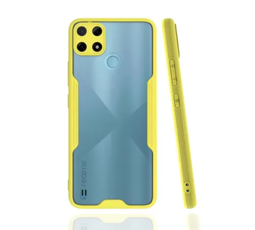 Realme C25Y Kılıf Platin Silikon - Sarı