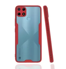Realme C25Y Kılıf Platin Silikon - Kırmızı