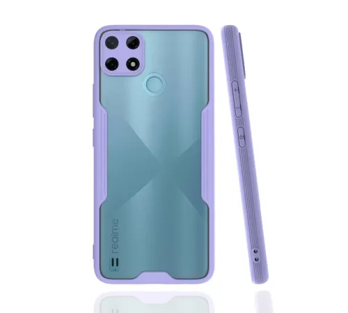 Realme C25Y Kılıf Platin Silikon - Lila