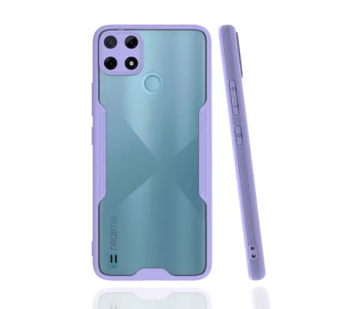 Realme C25Y Kılıf Platin Silikon - Lila