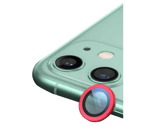 Apple iPhone 12 Raze Metal Kamera Lens - Kırmızı