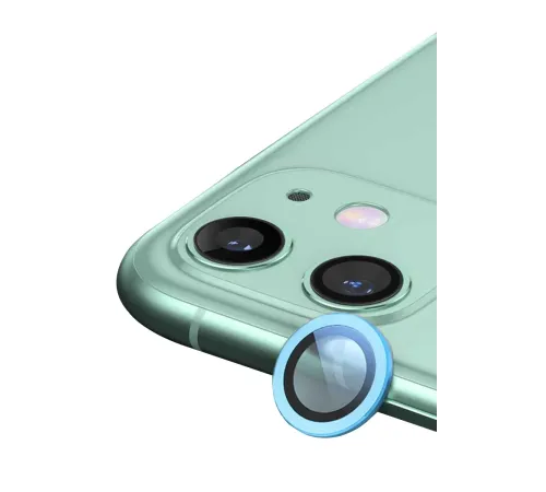Apple iPhone 12 Mini Raze Metal Kamera Lens - Mavi