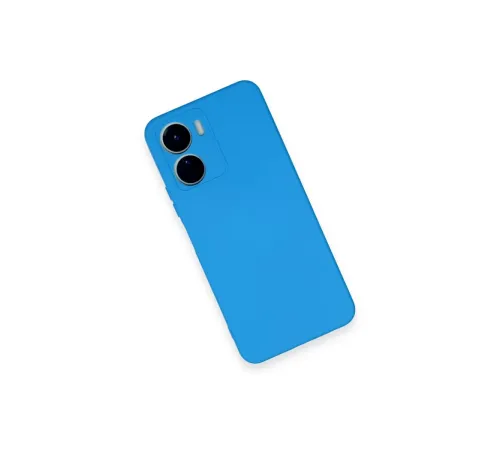 Vivo Y16 Kılıf Nano içi Kadife Silikon - Mavi
