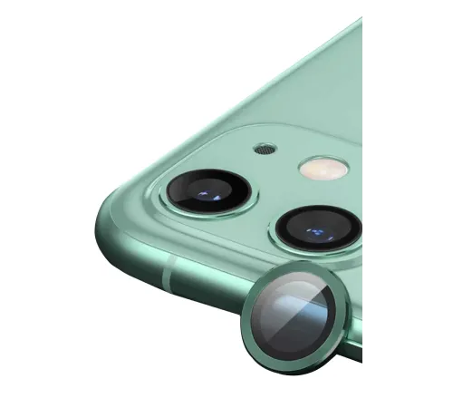 Apple iPhone 12 Mini Raze Metal Kamera Lens - Yeşil