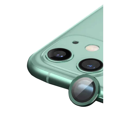 Apple iPhone 12 Mini Raze Metal Kamera Lens - Yeşil