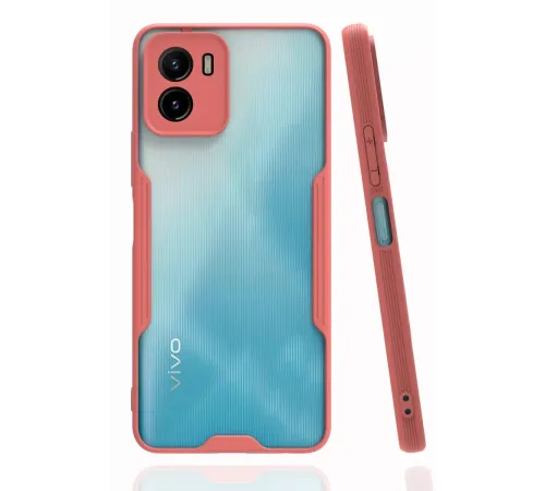 Vivo Y15S Kılıf Platin Silikon - Pembe