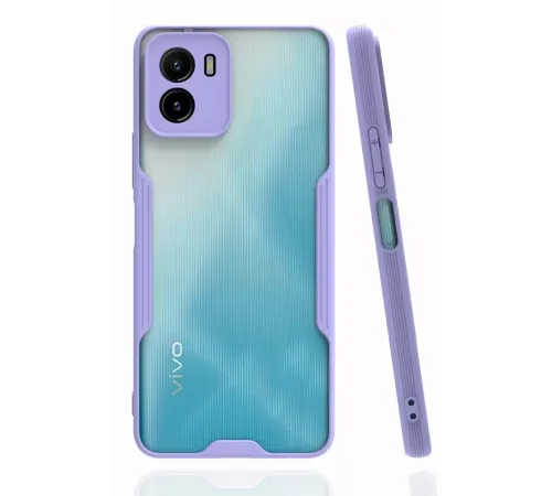 Vivo Y15S Kılıf Platin Silikon - Lila