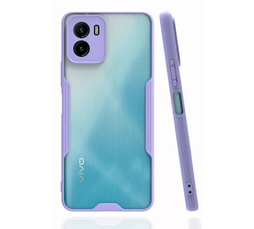 Vivo Y15S Kılıf Platin Silikon - Lila