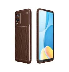 A54 4G Kılıf Auto Focus Karbon Kapak - Kahverengi