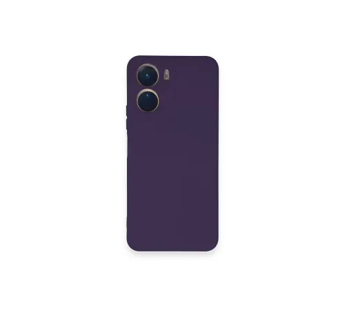 Vivo Y16 Kılıf Nano içi Kadife Silikon - Mor