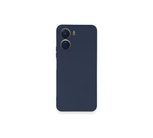 Vivo Y16 Kılıf Nano içi Kadife Silikon - Lacivert