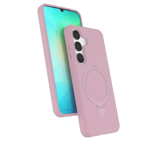 Samsung Galaxy S25 Regal Magsafe Standlı Kapak - Açık Pembe