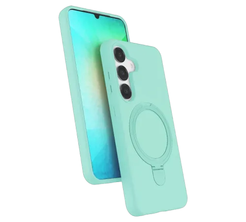 Samsung Galaxy S25 Regal Magsafe Standlı Kapak - Su Yeşili