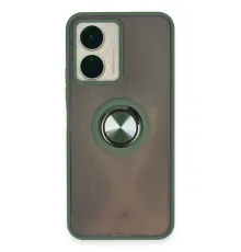 Vivo Y16 Kılıf Montreal Yüzüklü Silikon Kapak - Yeşil