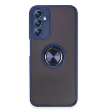 Samsung Galaxy A14 4G Kılıf Montreal Yüzüklü Silikon Kapak - Lacivert